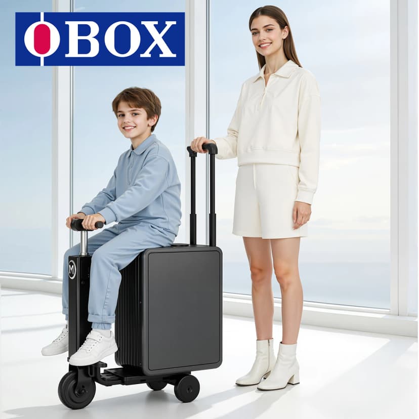 OBAX MYBOX حقيبة سفر كهربائية قابلة للركوب - 20 بوصة، تعمل بالبطارية، متوافقة مع متطلبات شركات الطيران.